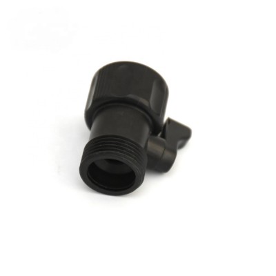 3/4" NPT  BSP x 3/4" black Inch plastic Shut off ball valve Garden Hose valve Connector